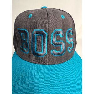 Lids Boss Snap Back Adjustable Hip Hop 2 Tone Fashion Cap OS Blue, Black Acrylic